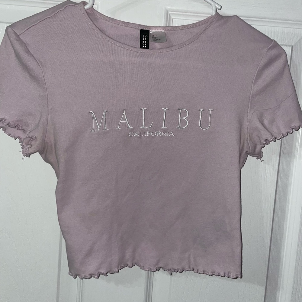 H&M lavender Malibu crop top